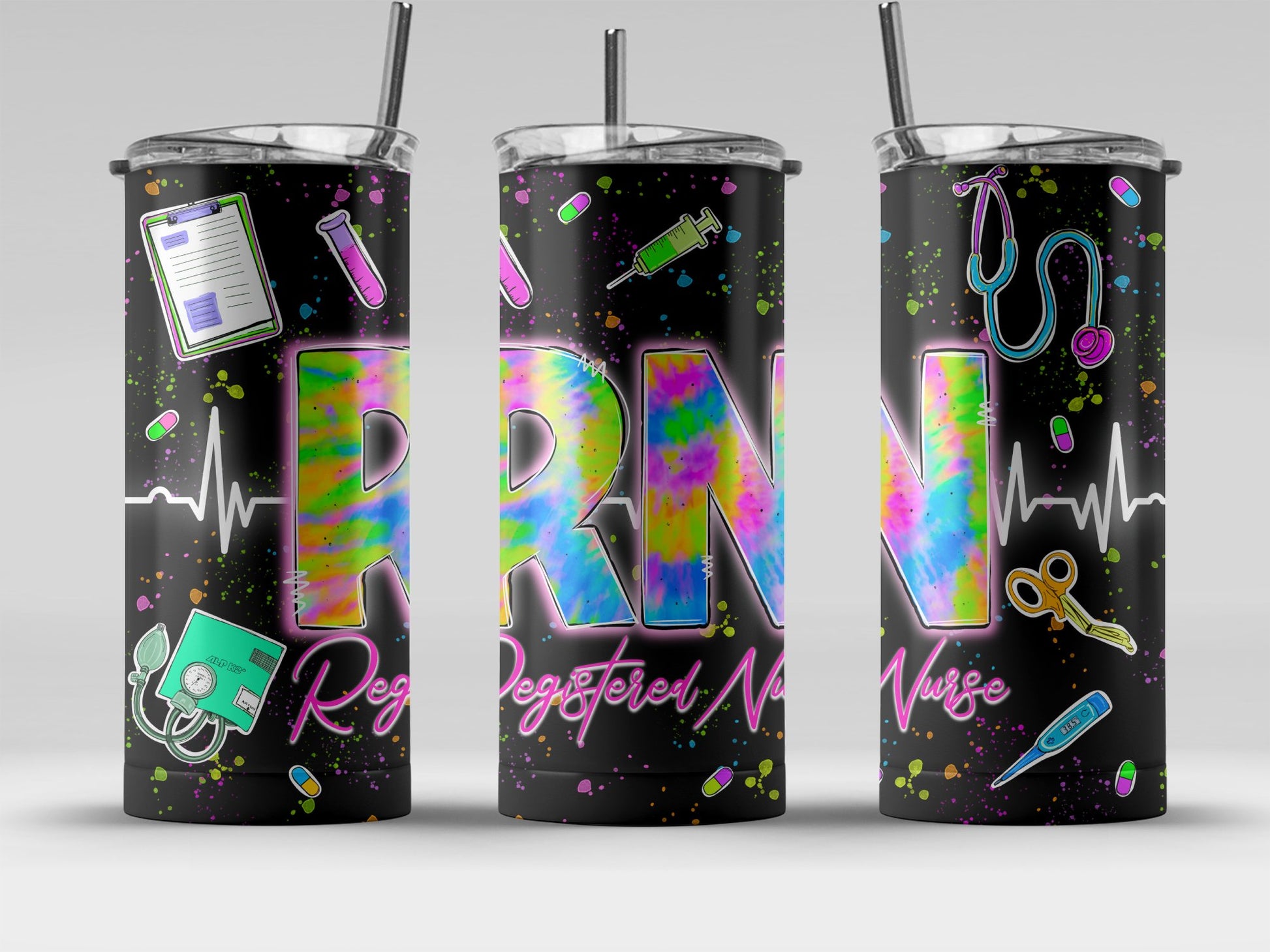 RN Registered Nurse Colorful Travel Mug product