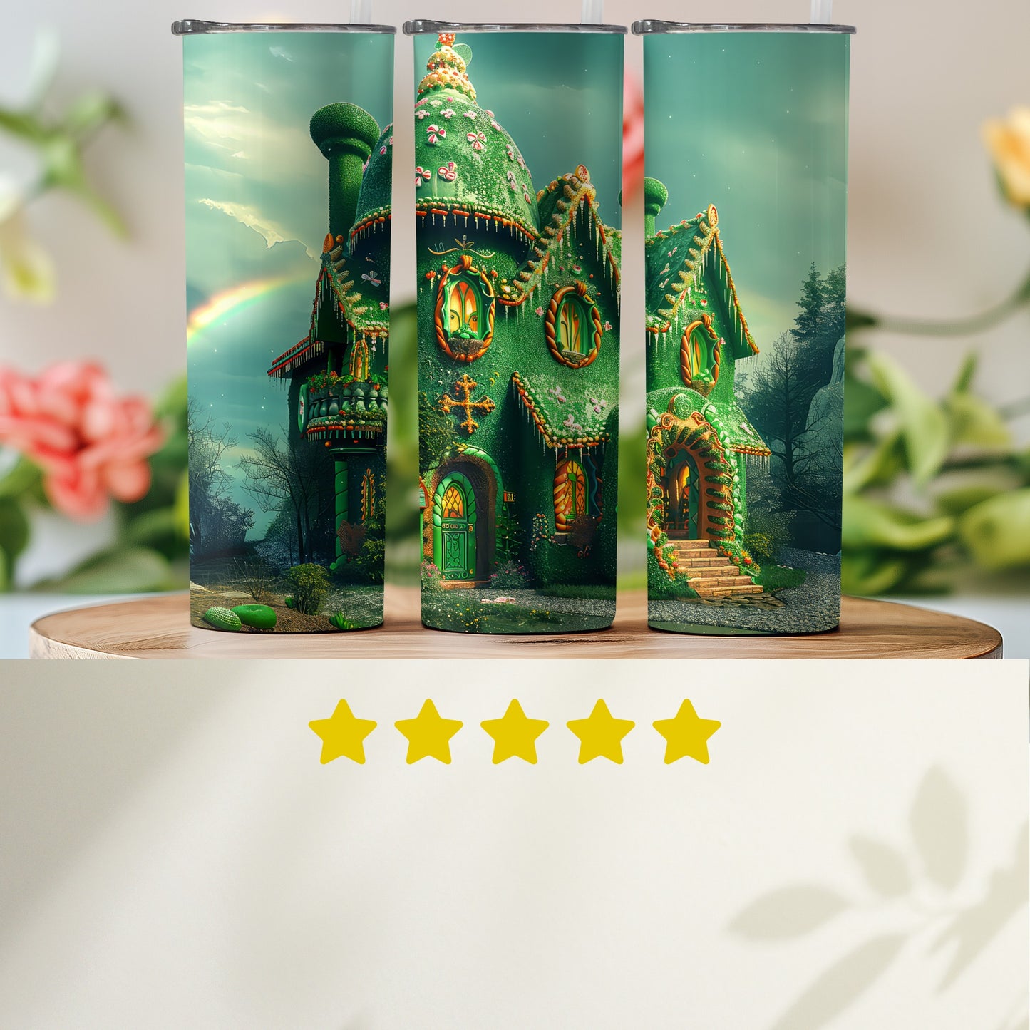 Enchanted Fairy Tale Cottage Stainless Steel Tumbler