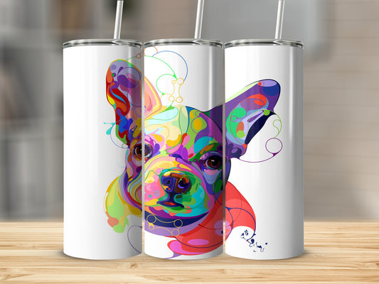 Colorful Abstract Dog Art Tumbler Custom Drinkware Product