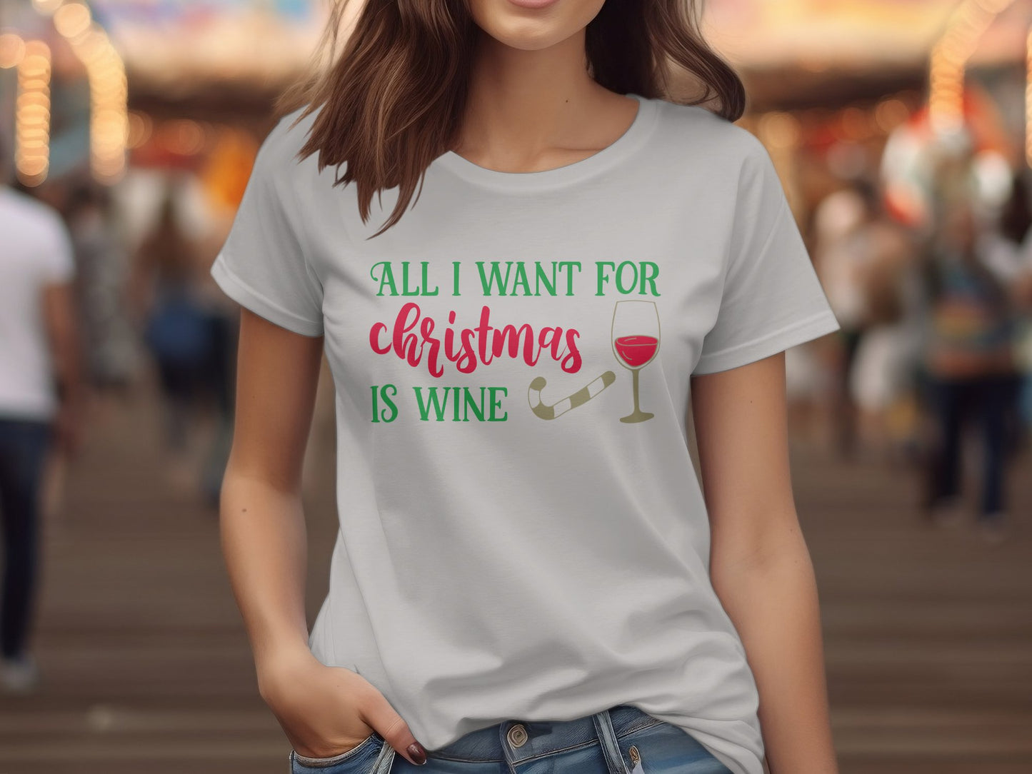 All I want For Christmas is Wine (Christmas T-shirt)