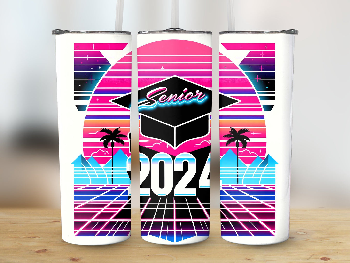 2024 Senior Vaporwave (Graduation Tumbler)