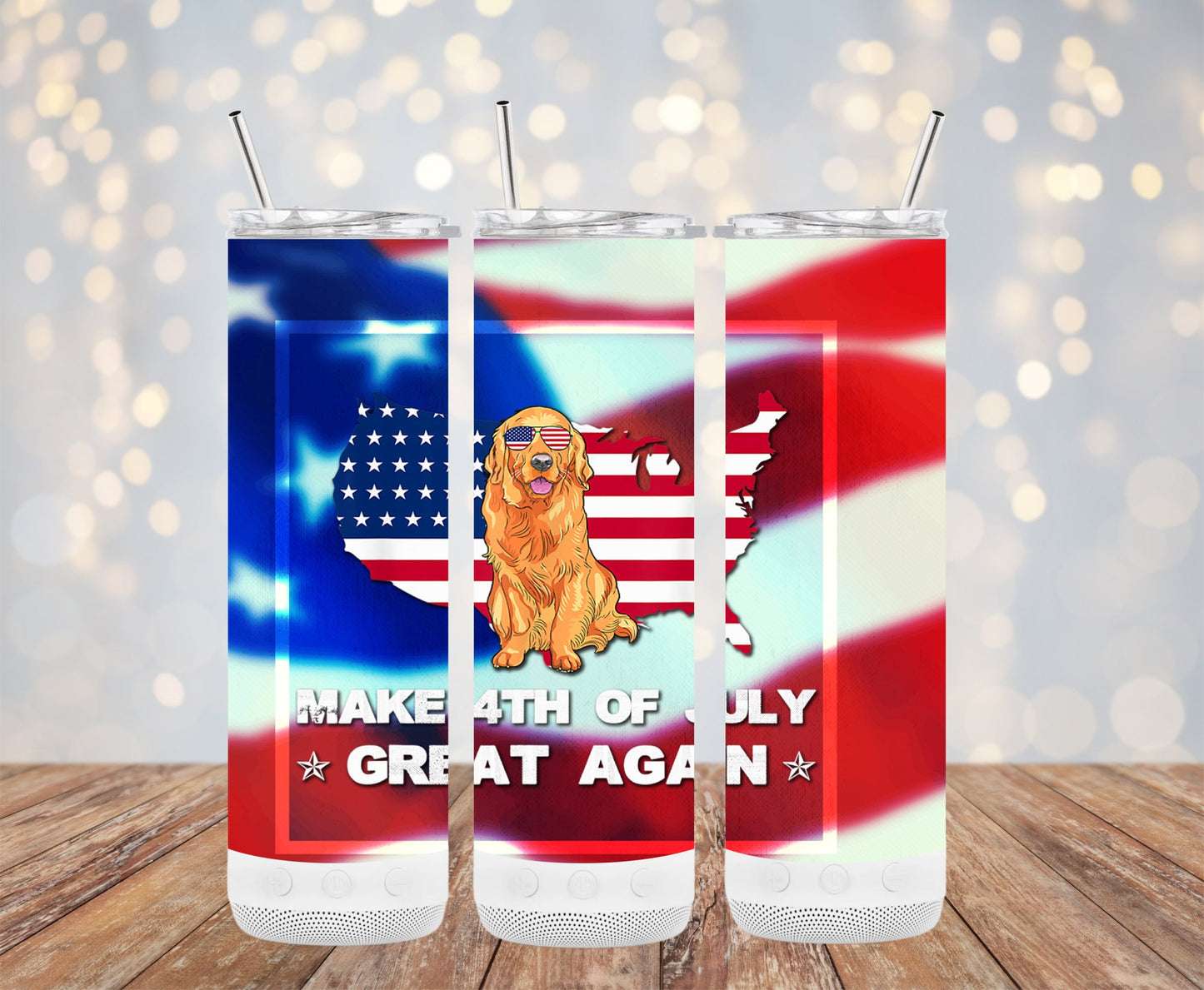 Make 4th of July Great Again Dog 91514 Tumbler