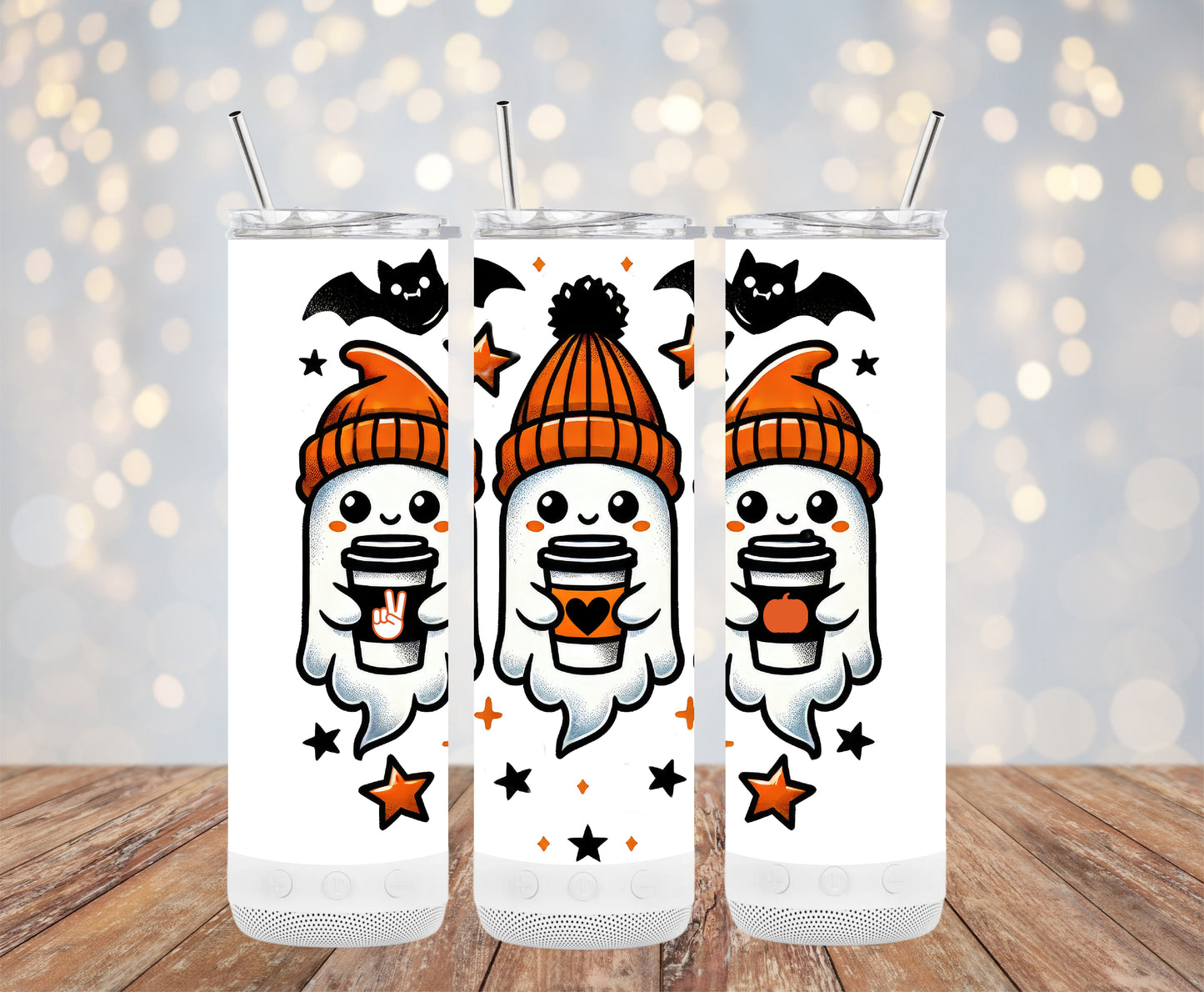 Ghosts Halloween Theme Cute Design Tumblers