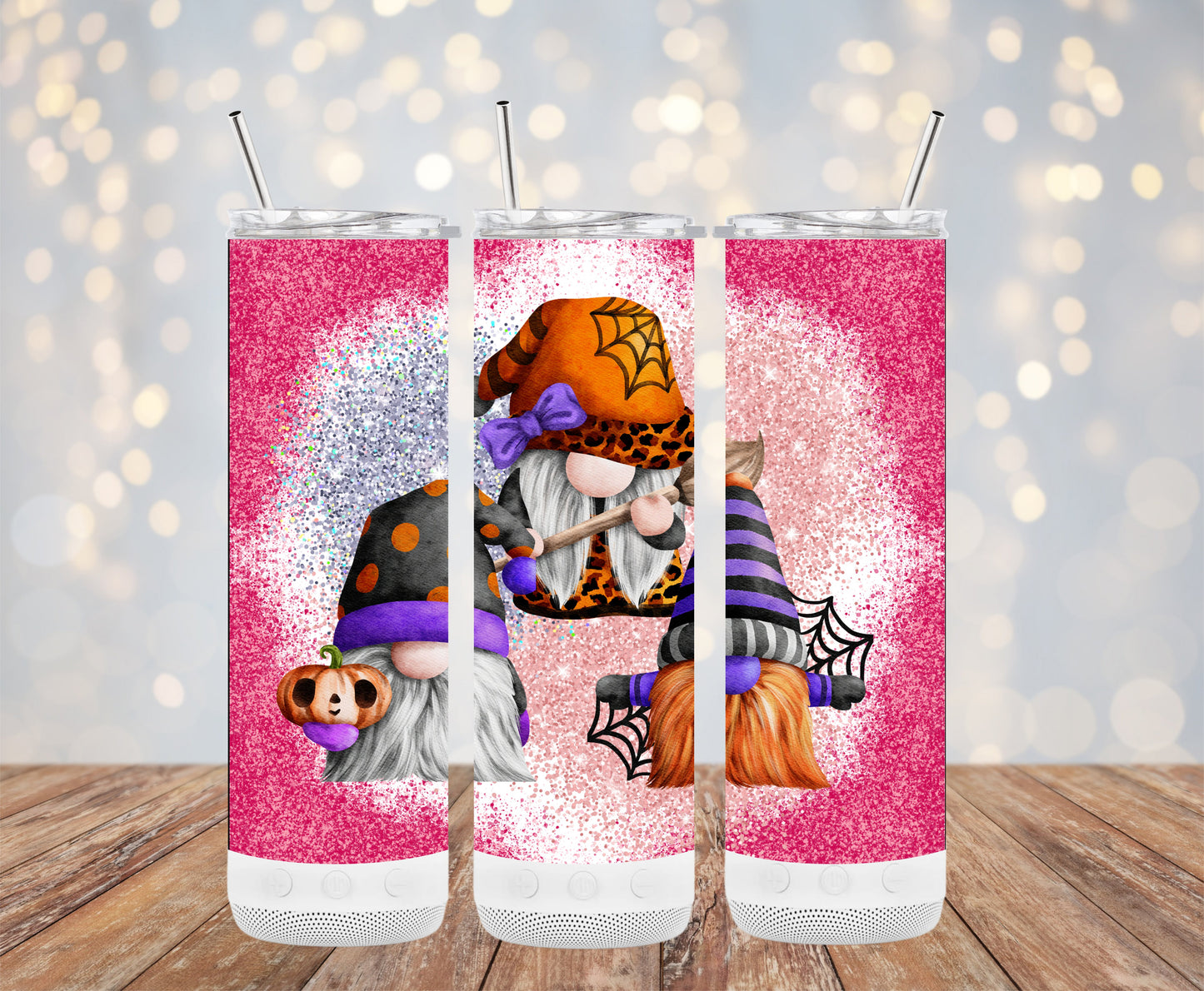 Halloween Gnomes Tumbler, Cute Halloween Drinkware, Witch Gnome Cup, Spooky Season Thermos, Fun Halloween Party Tumbler (Halloween Tumblers)