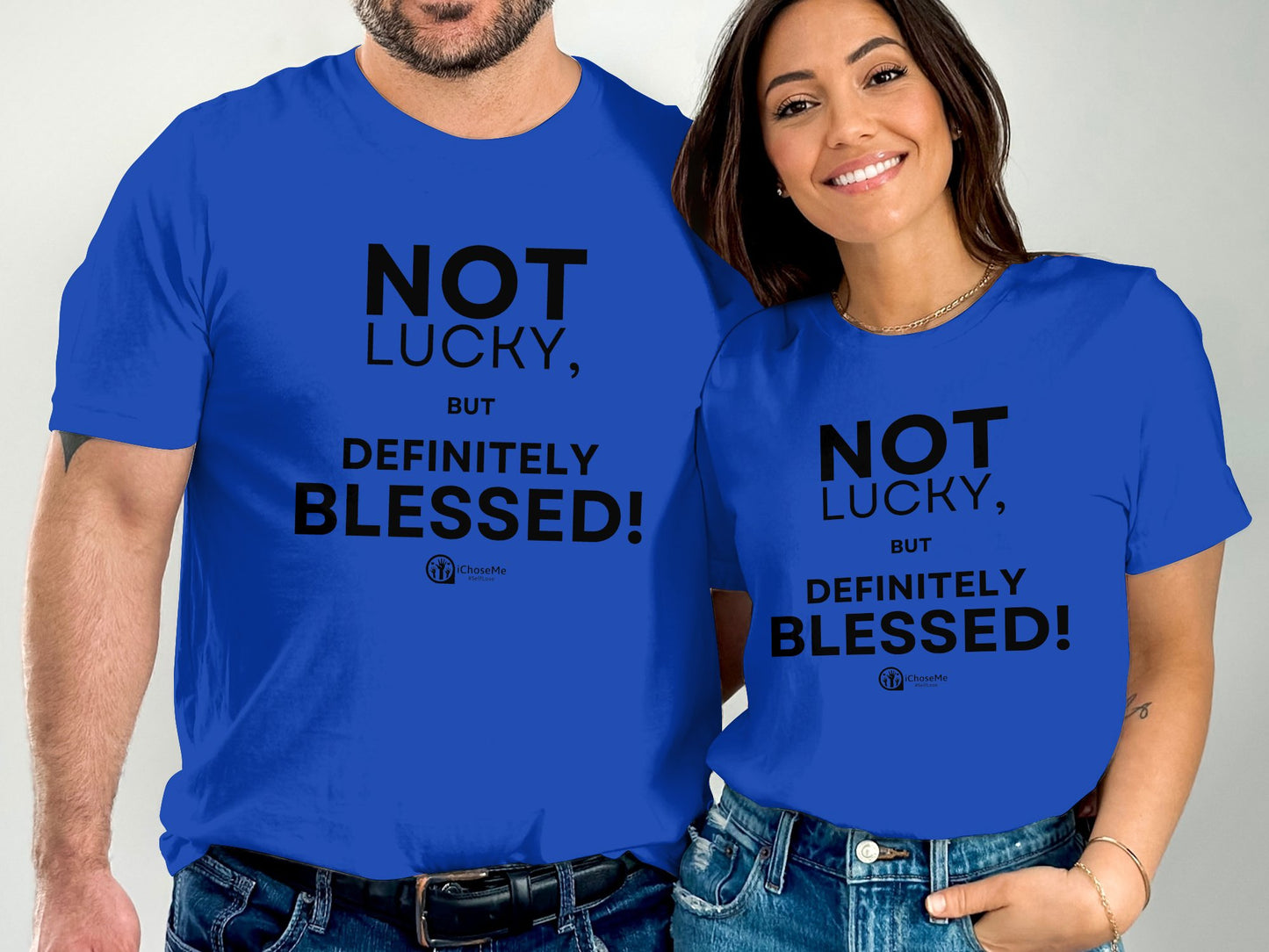 Not Lucky Definitely Blessed--Short Sleeve Shirt
