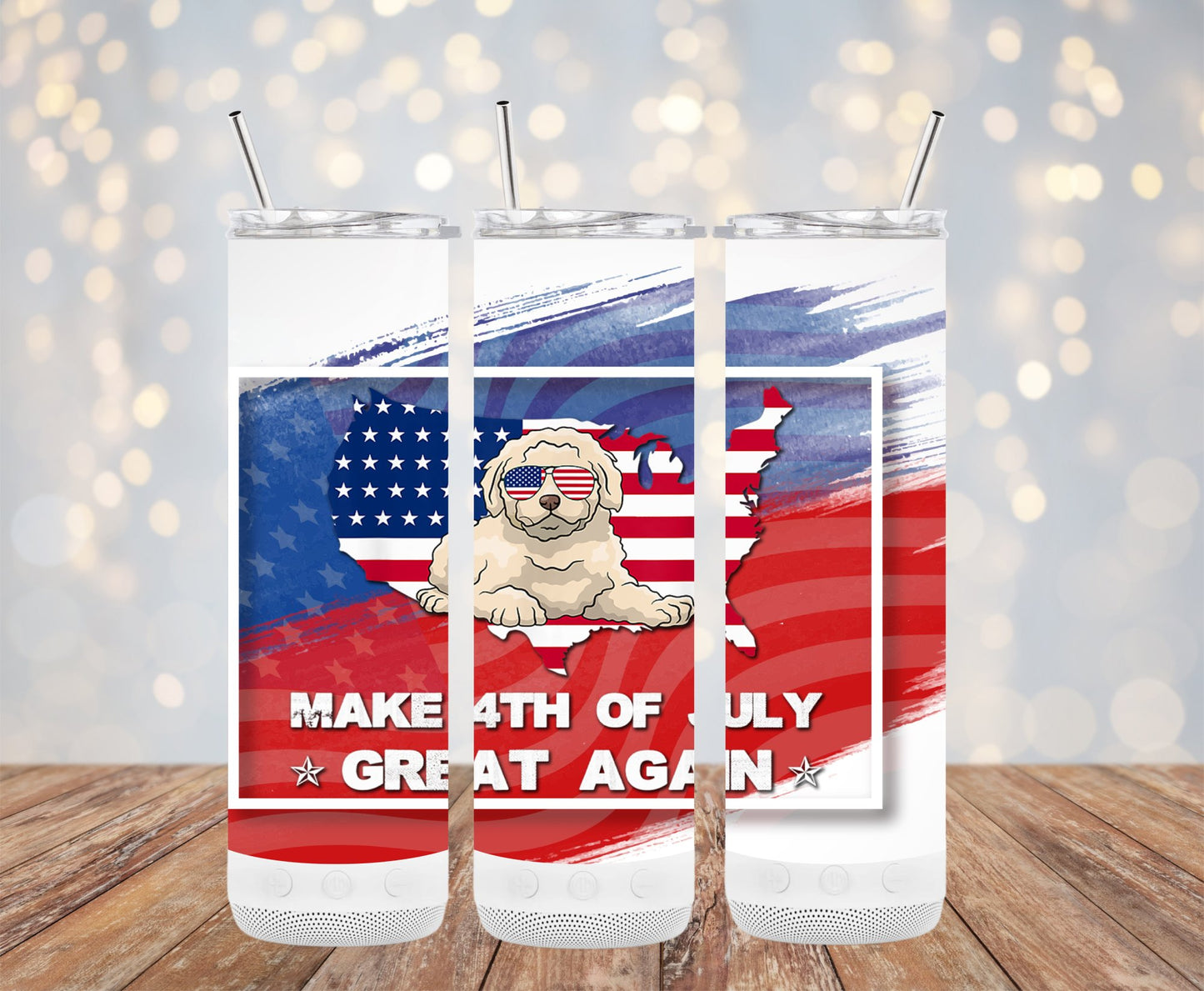 Make 4th of July Great Again Dog 91516 Tumbler