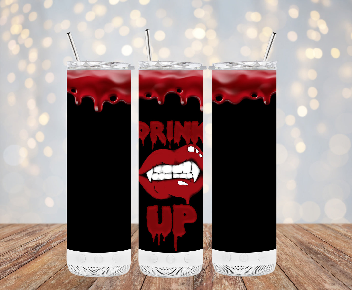 Vampire Drink Up Black (Halloween Tumblers)