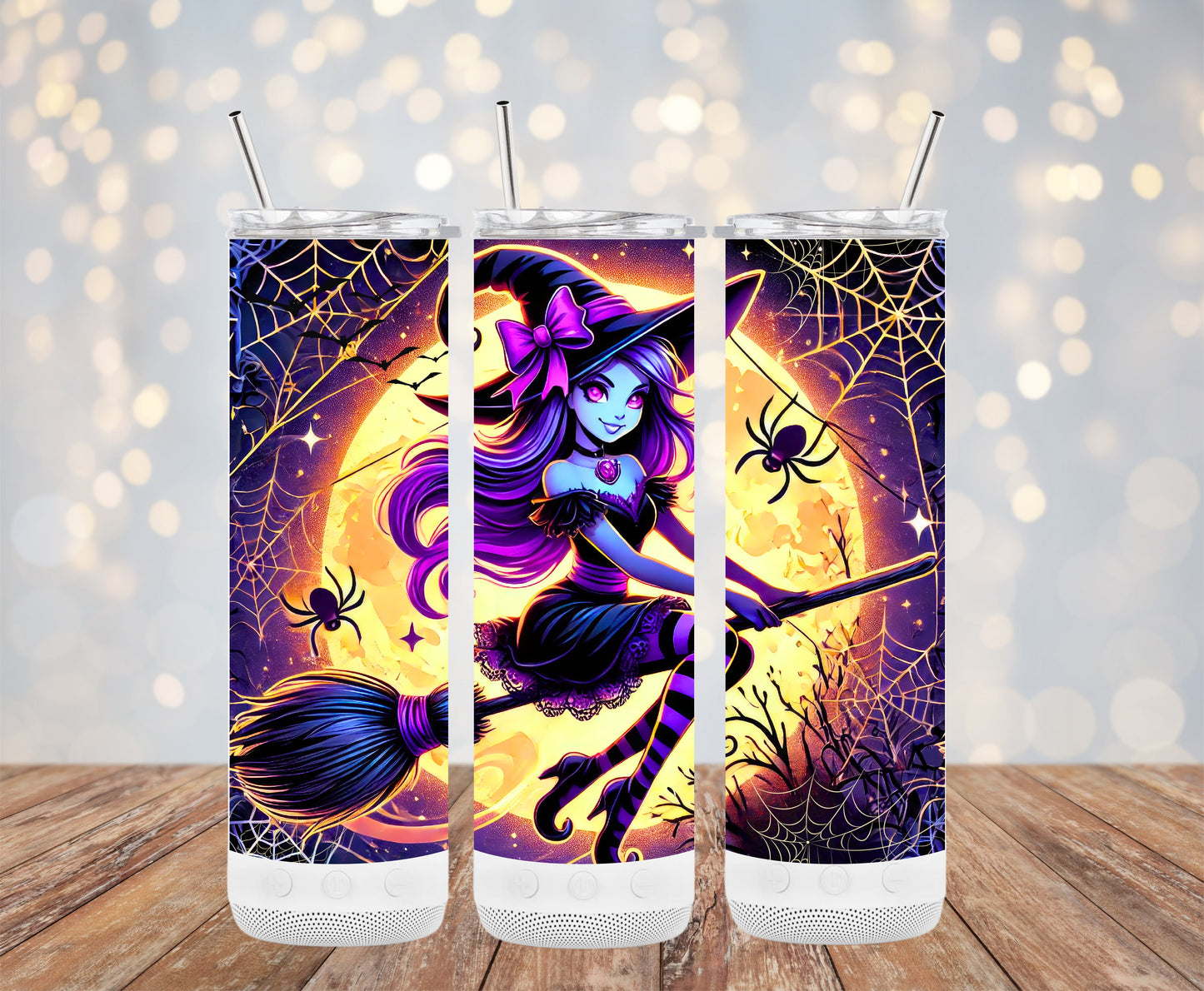 Enchanting Witch Halloween Spooky Moonlight Tumblers