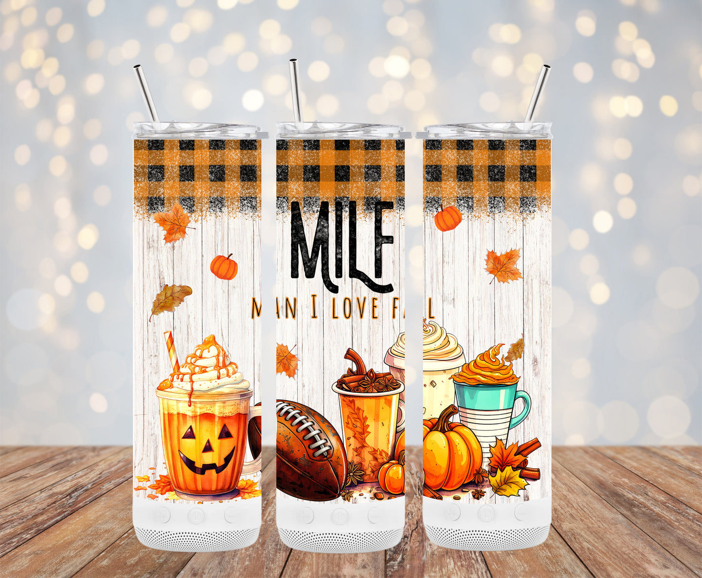 Man I Love Fall Theme Pumpkin Spice Tumblers