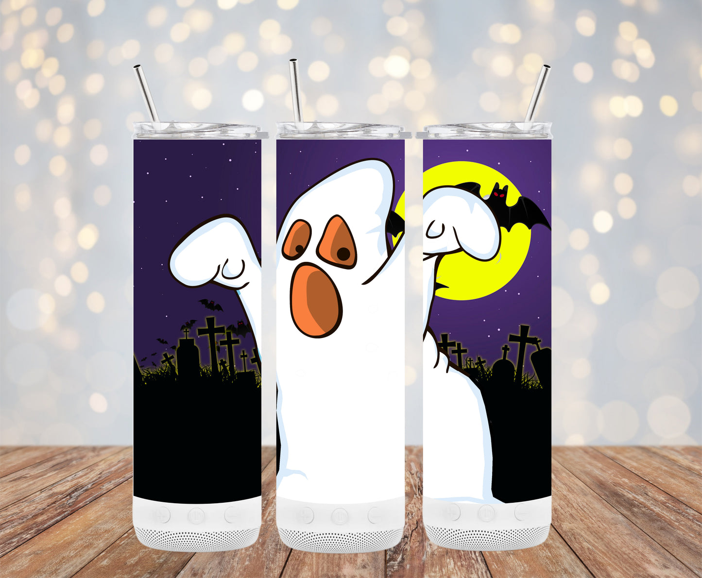 Spooky Ghost Graveyard (Halloween Tumblers)