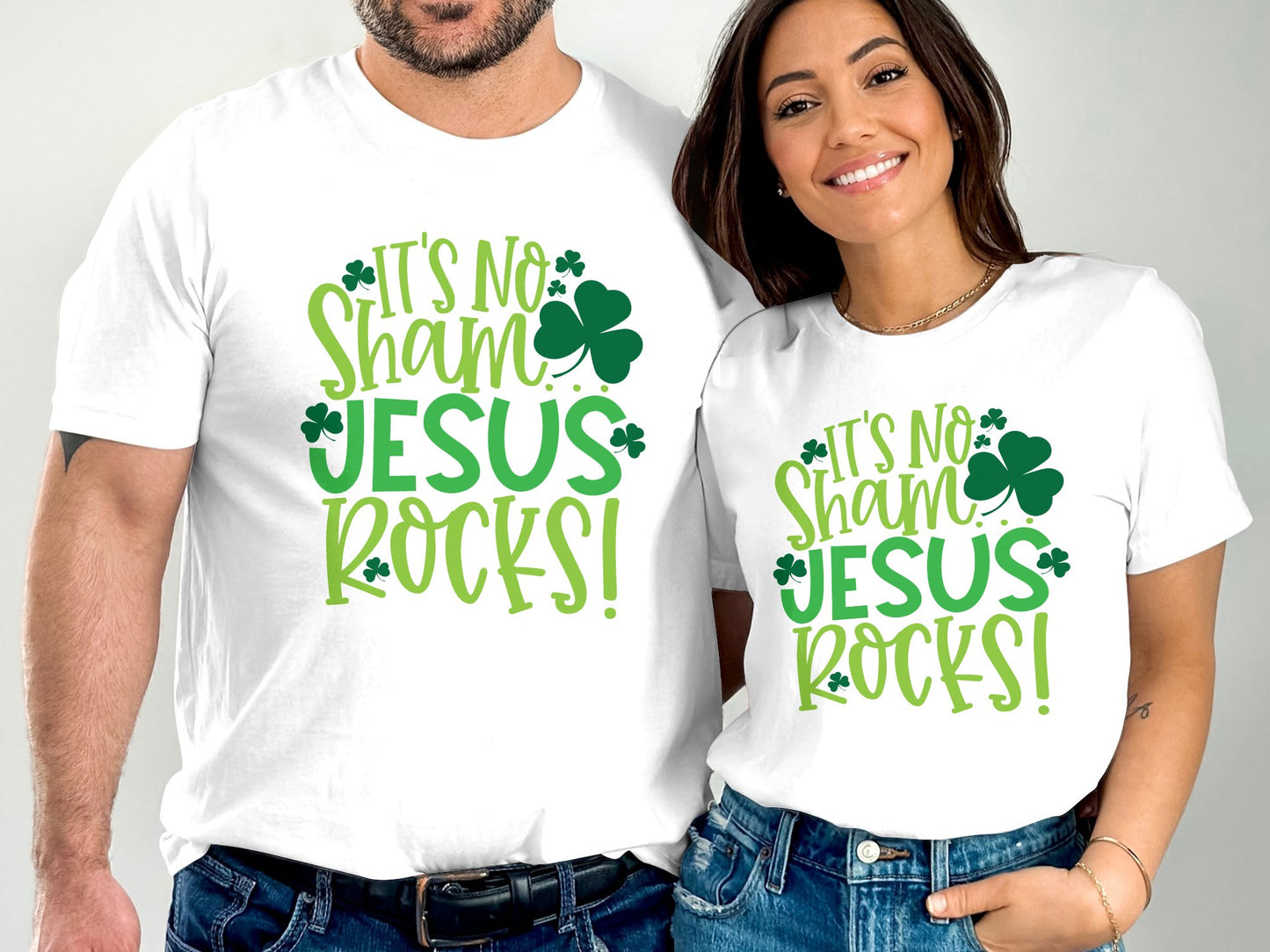 Its no sham Jesus Rocks (St. Patrick's Day T-shirt)