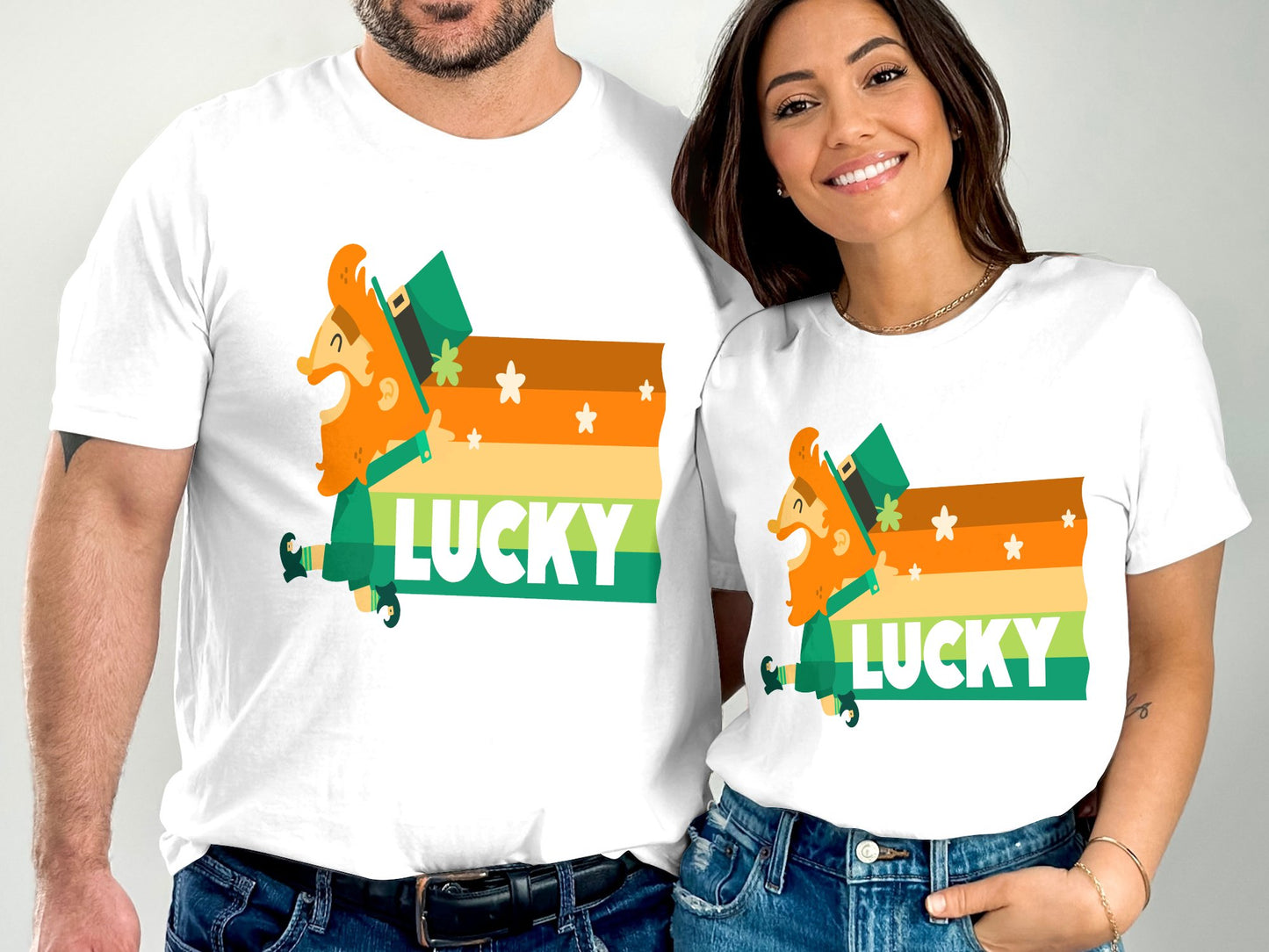St Patrick - Lucky Rainbow (St. Patrick's Day T-shirt)