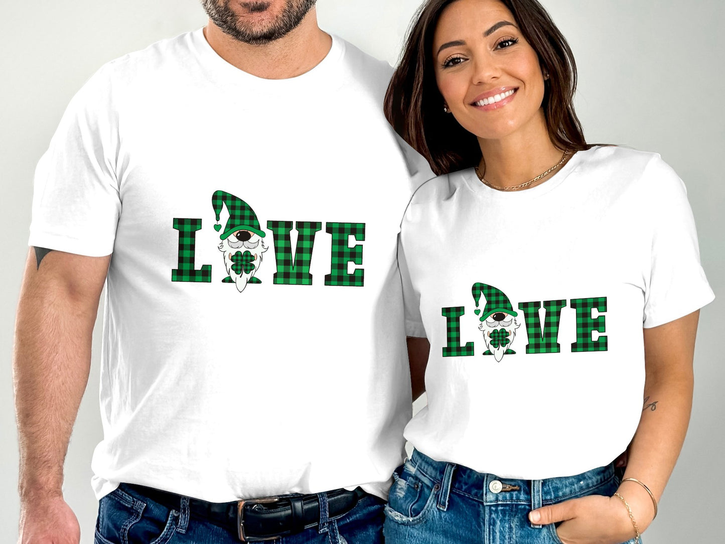 GNOME ST PATTY LOVE 1  (St. Patrick's Day T-Shirt)