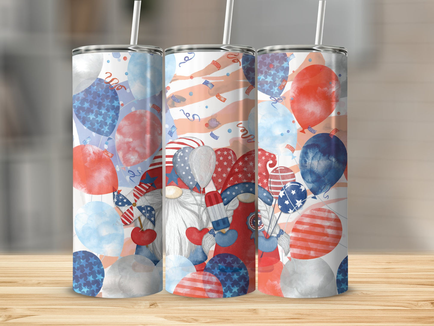 4th of July Gnomes 91470 Tumbler