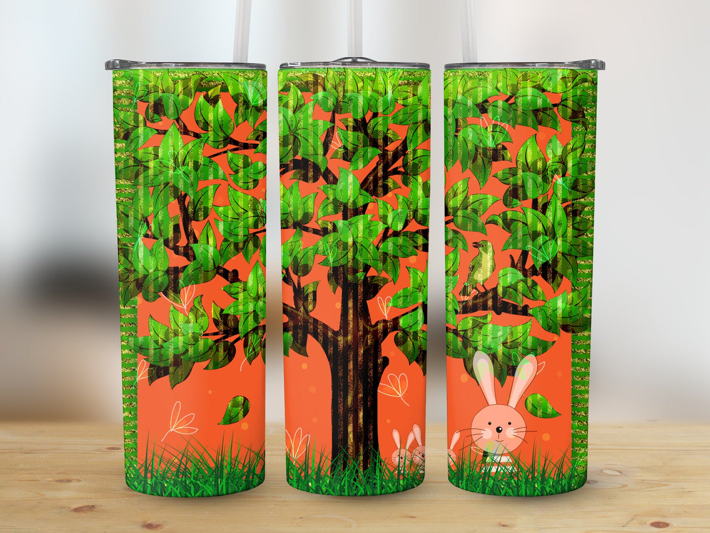 Easter Orange Tumbler Bunny (Easter Tumbler)