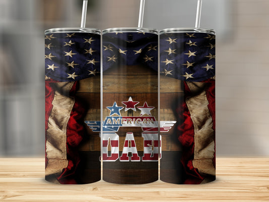 American Dad Flag Tumbler