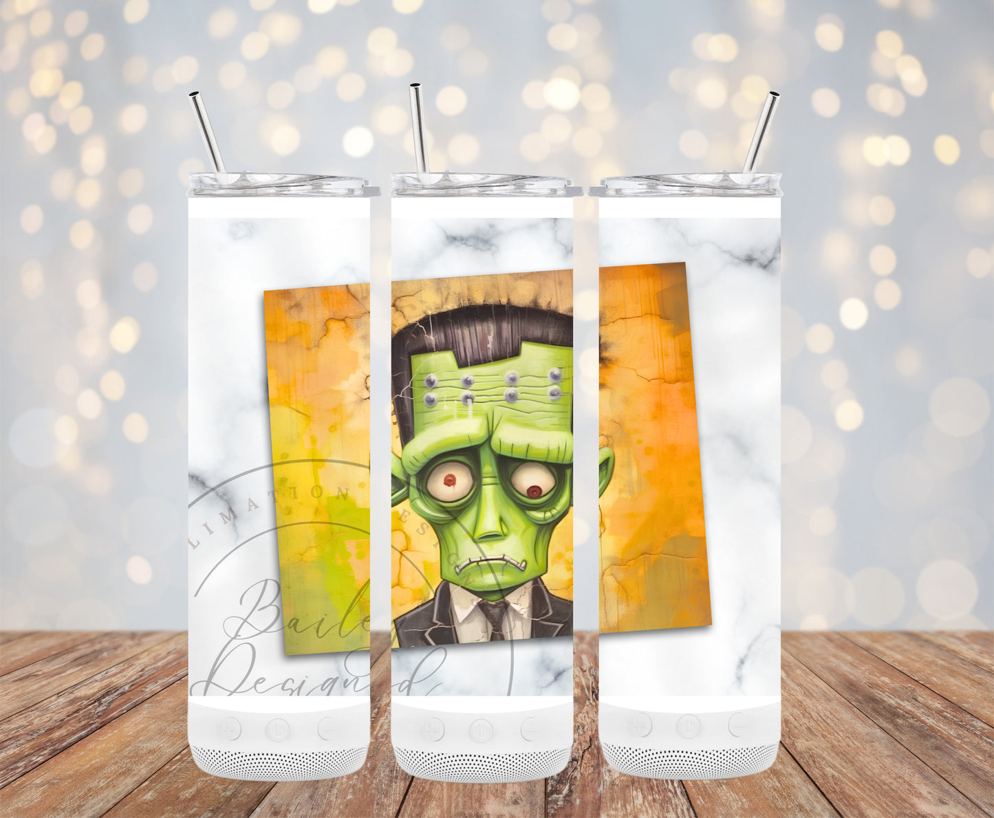 Frankenstein Inspired Spooky Halloween Themed Tumblers