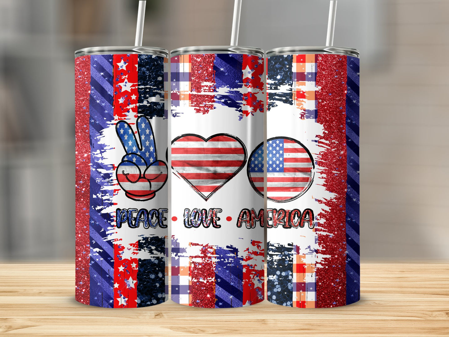 Peace Love America 91558 Tumbler