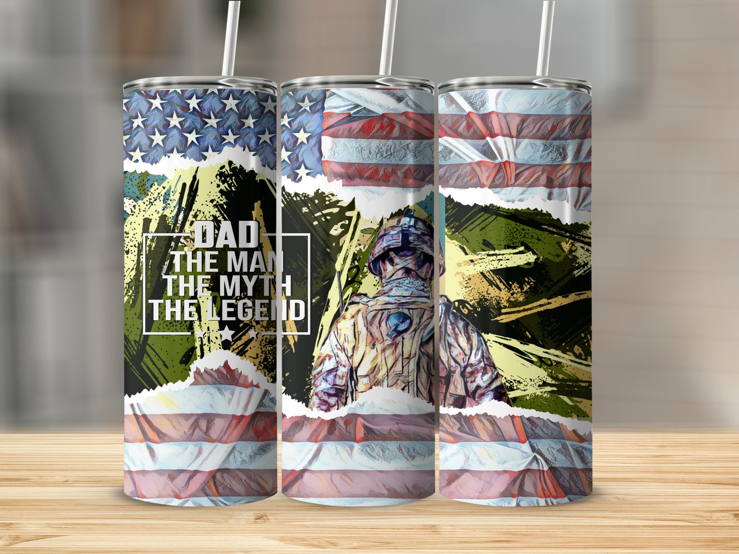 Dad Man Myth Legend American Flag 91003 Tumbler