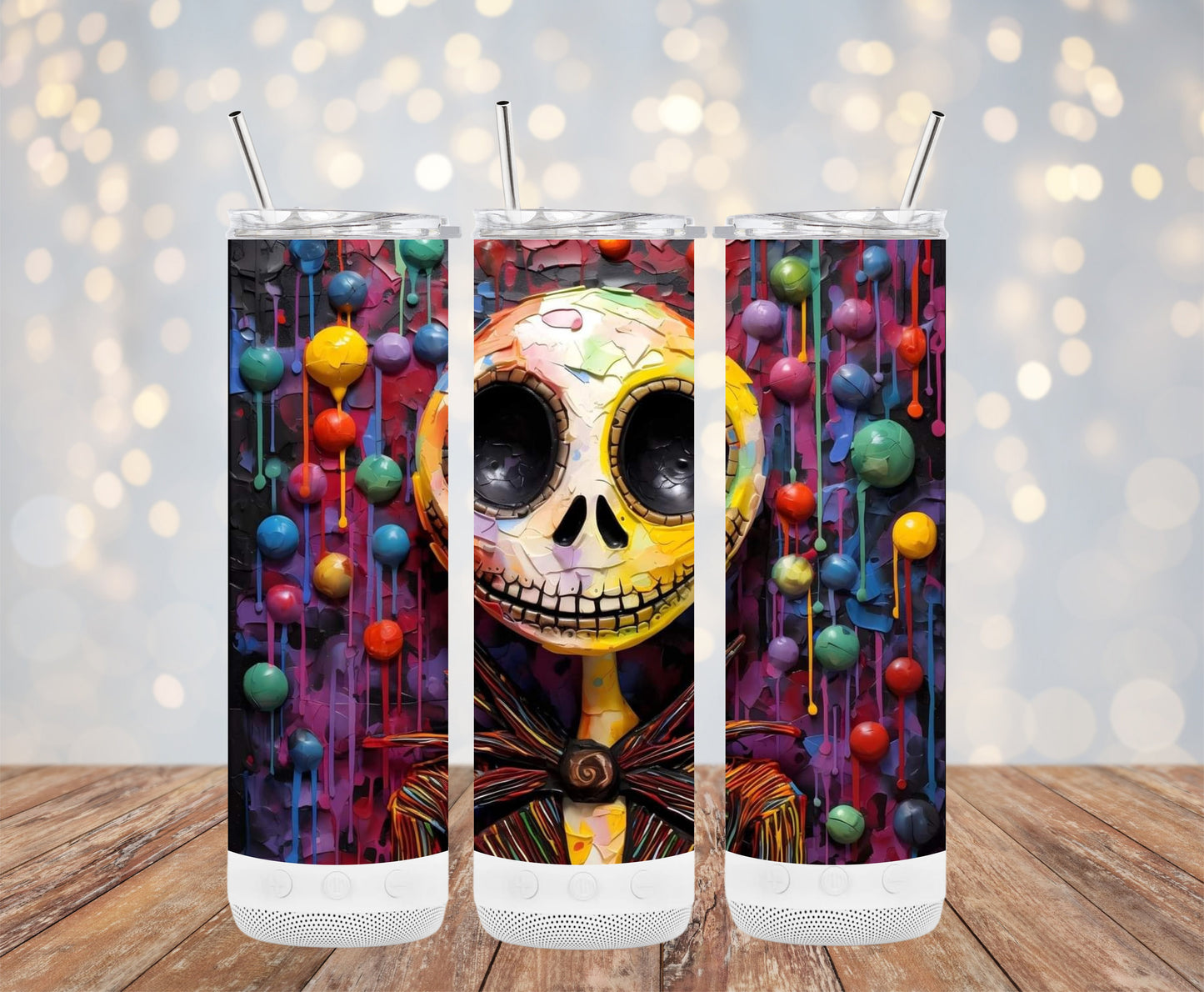 Colorful Skull Design Stainless Steel 20 oz Tumblers