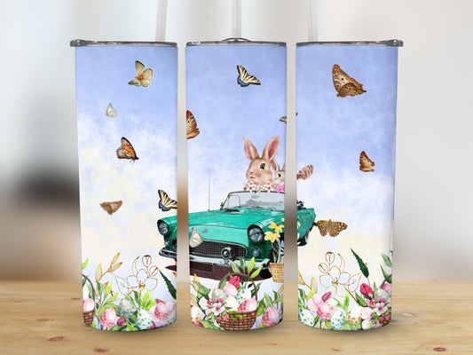 Easter Bunny Classic Car (Easter Tumbler)