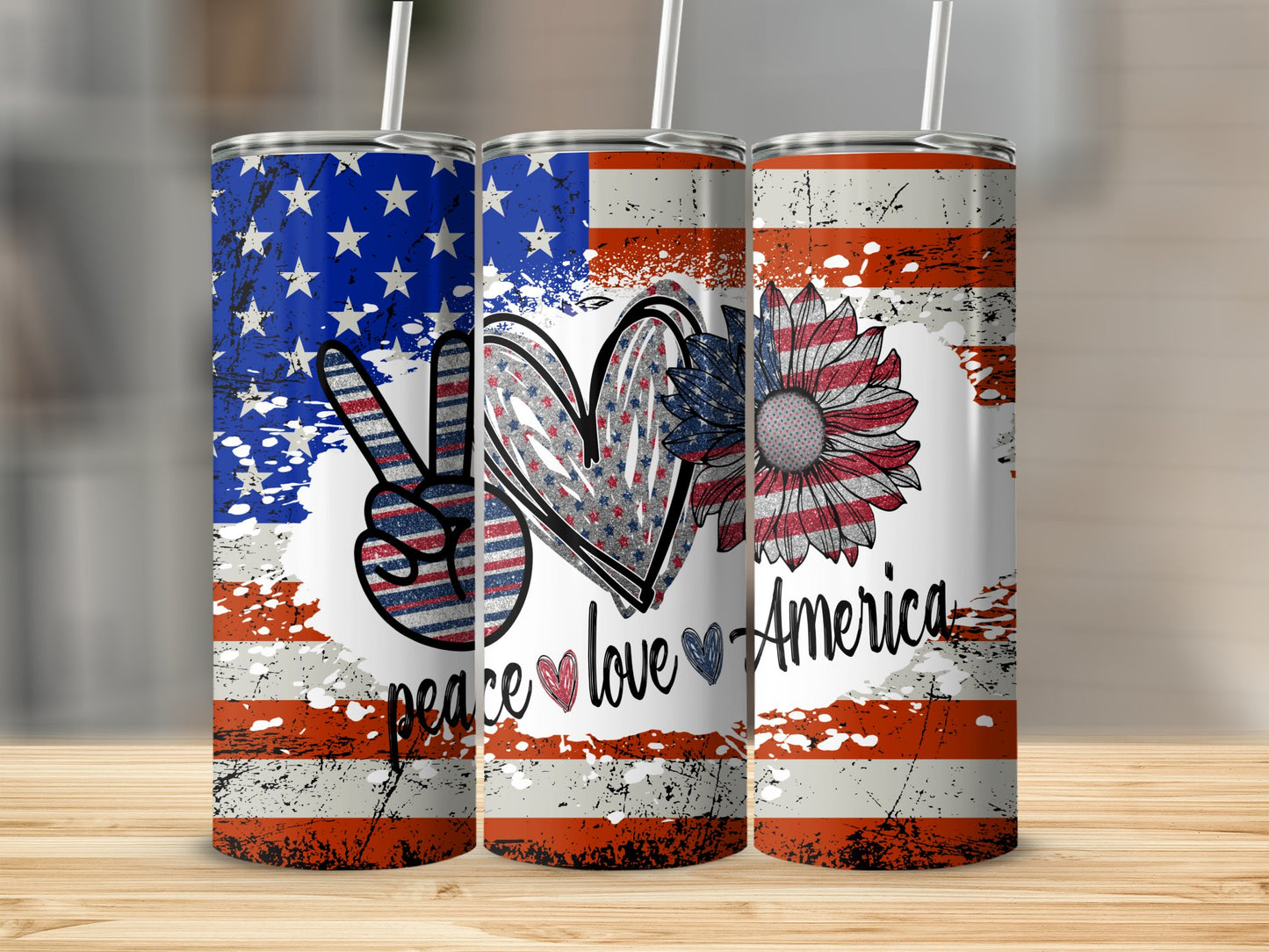 Peace Love America 91474 Tumbler