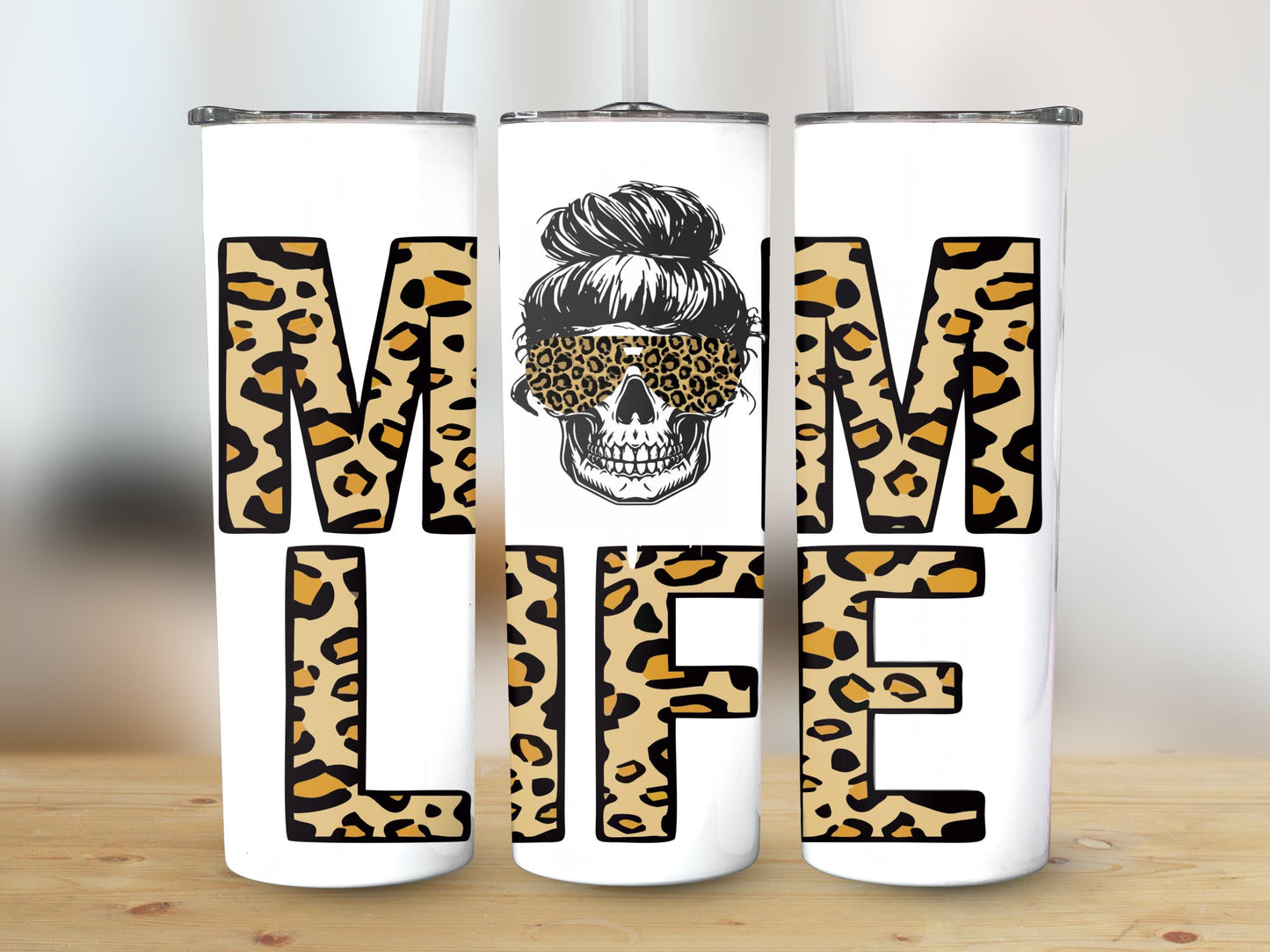 Mom Life Leopard Tumbler