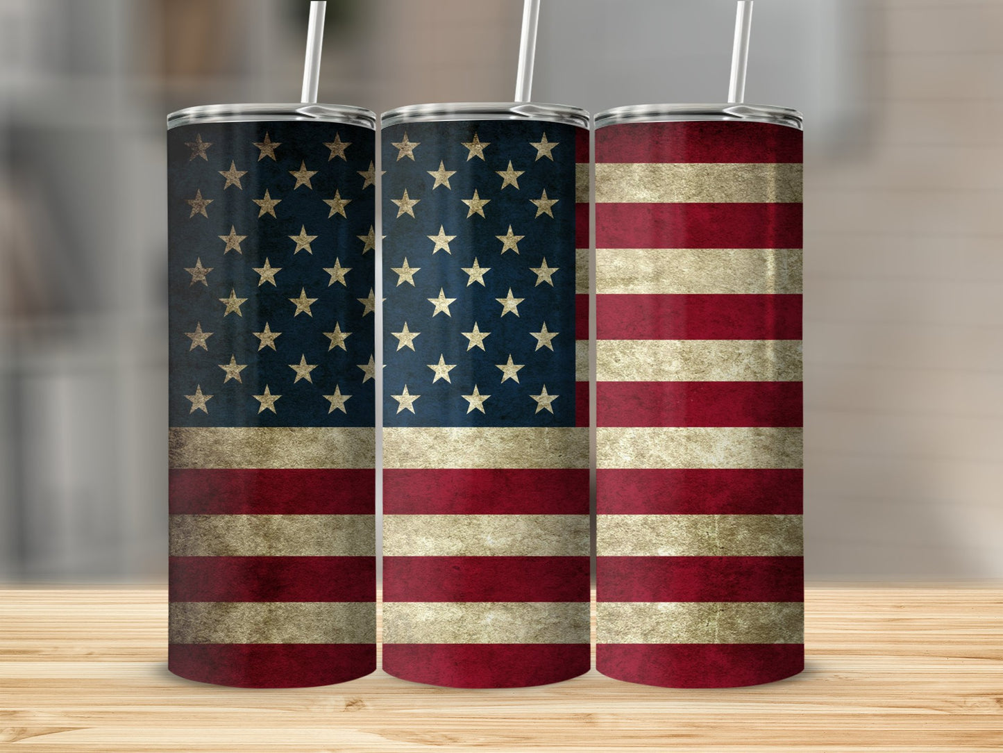 Rustic American Flag 91584 Tumbler