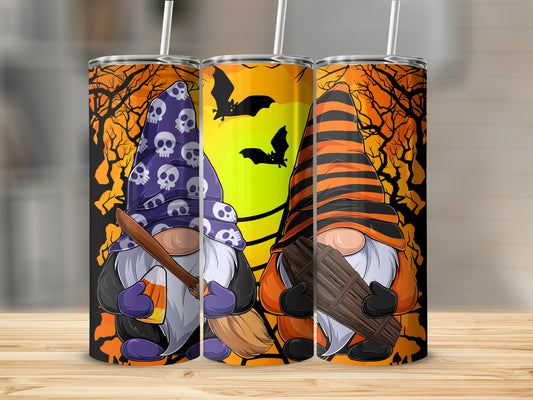 Witch Gnome with Broom (Halloween Tumblers)