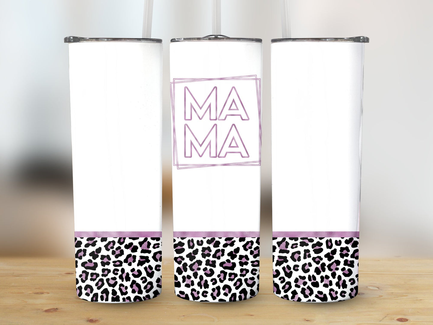 Mama Pink Leopard Tumbler