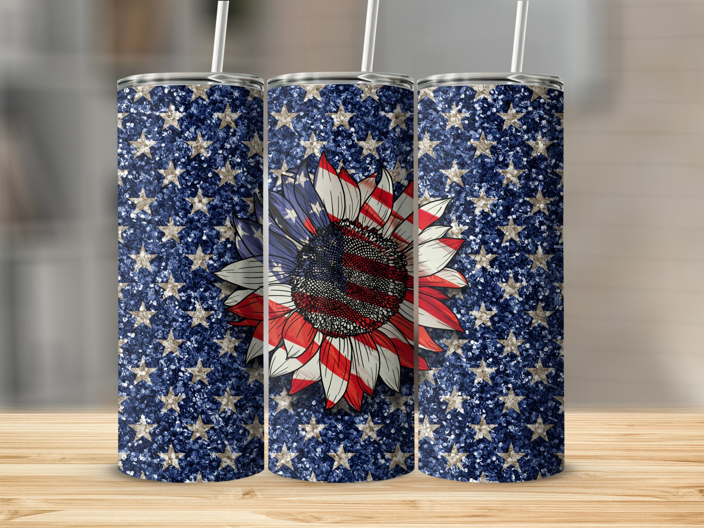 Sunflower Flag Star 91574 Tumbler