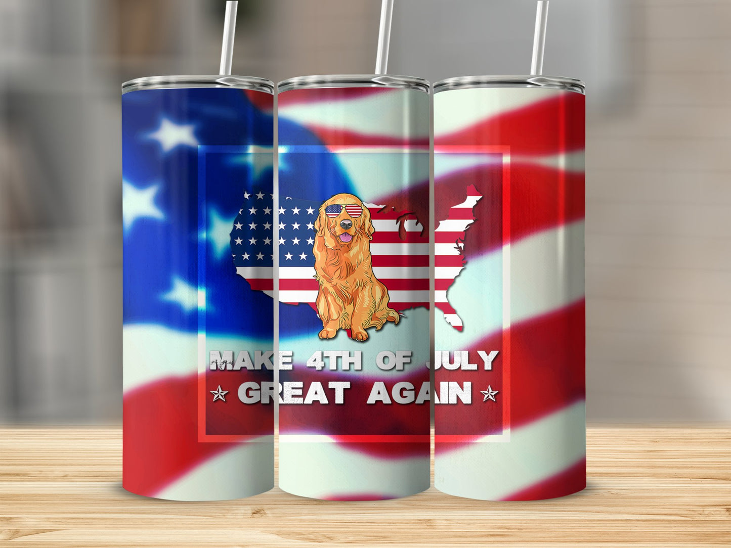 Make 4th of July Great Again Dog 91514 Tumbler