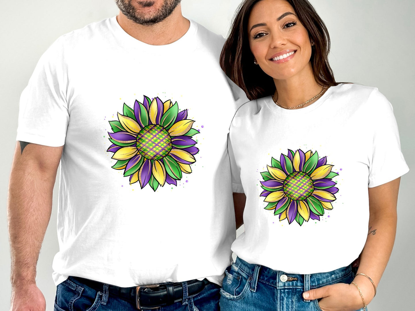 Mardi Gras Sunflower T-shirt.