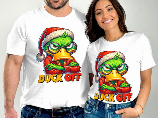 Duck Off Angry Green Duck Holiday T-Shirts -- 6398226