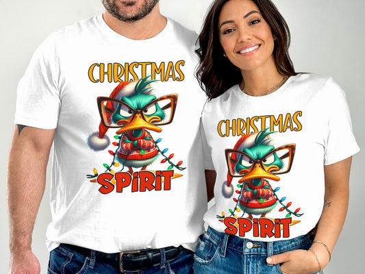 Christmas Spirit Duck With Lights T-Shirts -- 6398211