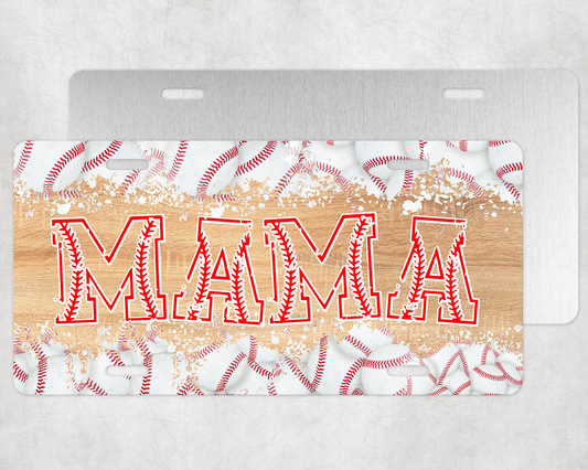 Baseball Mama Sublimation License Plate