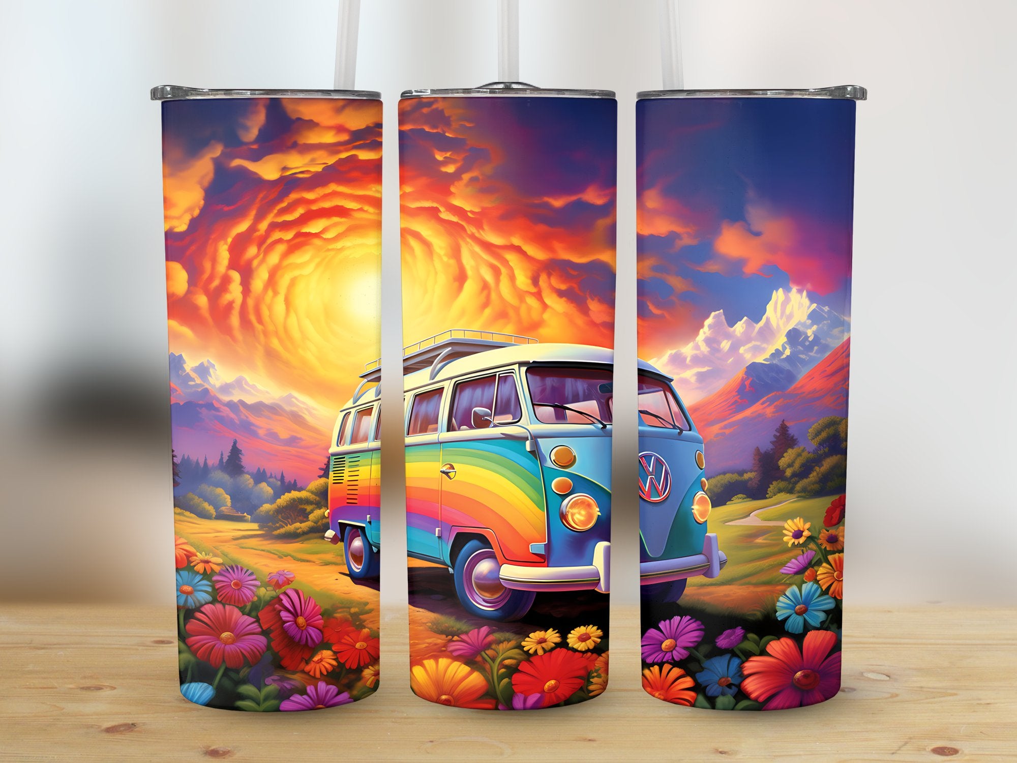 70's VW Bus Tumbler – Bates Custom Creations LLC