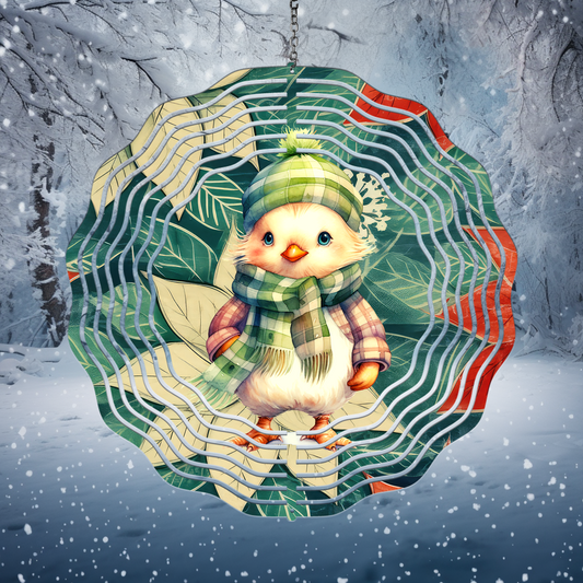 Christmas Baby Duck Wind Spinner