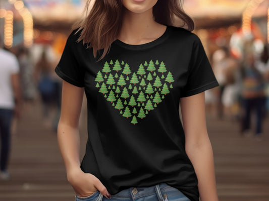 Christmas Tree Heart (Christmas T-shirt)