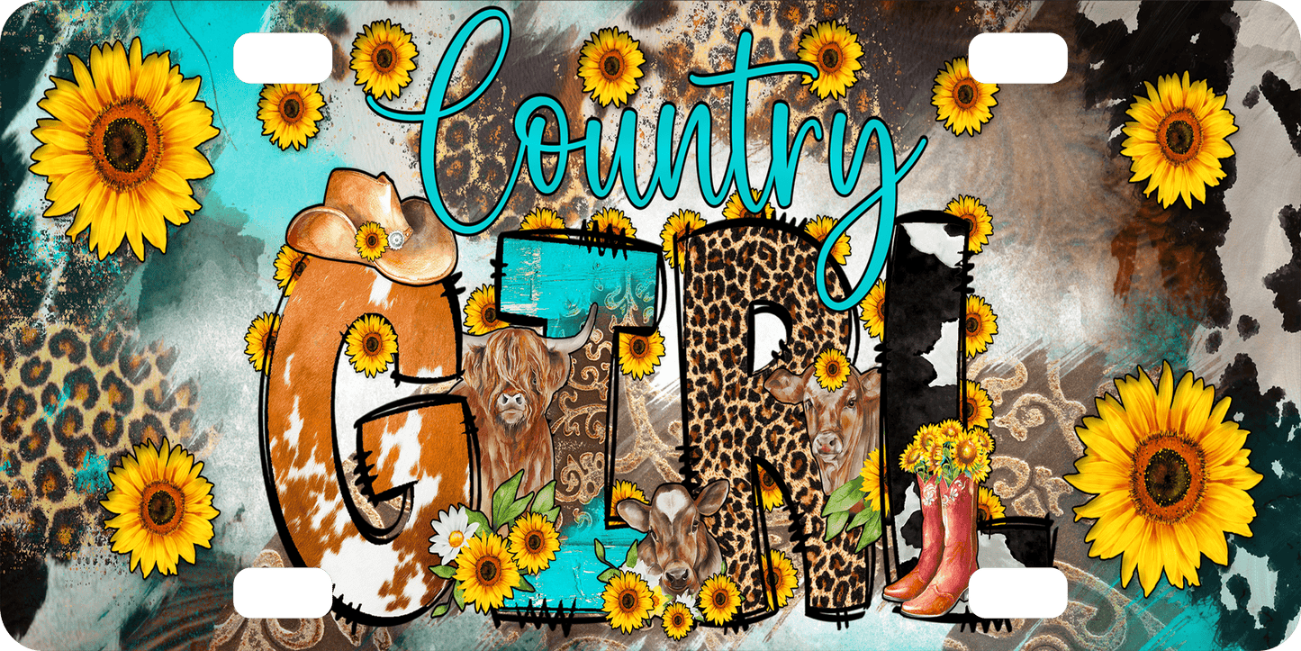 Country Girl License Plate