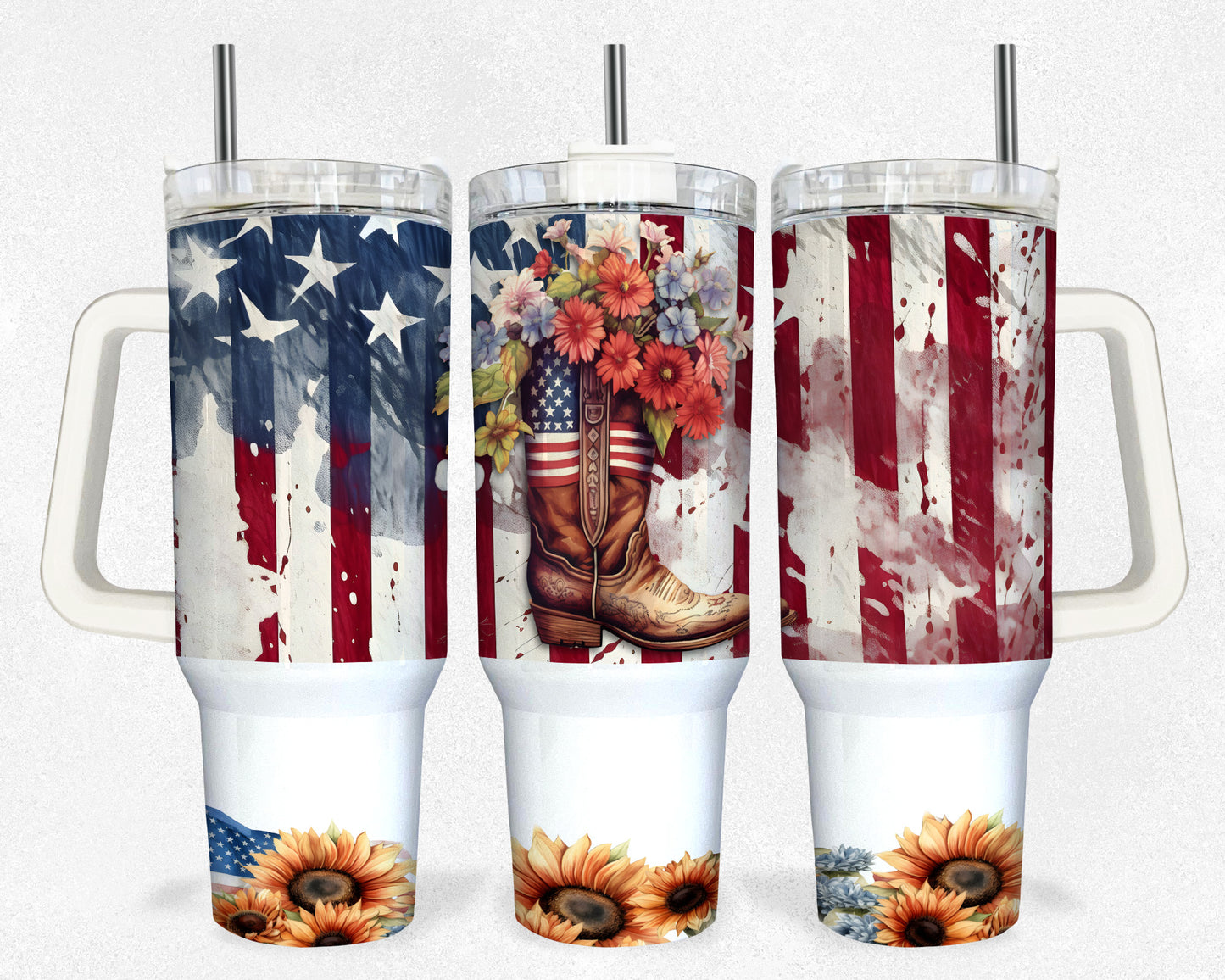 Cowgirl Boots American Flag 91743 Tumbler