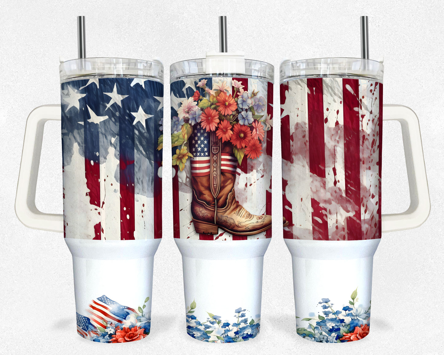 Cowgirl Boots American Flag 91742 Tumbler