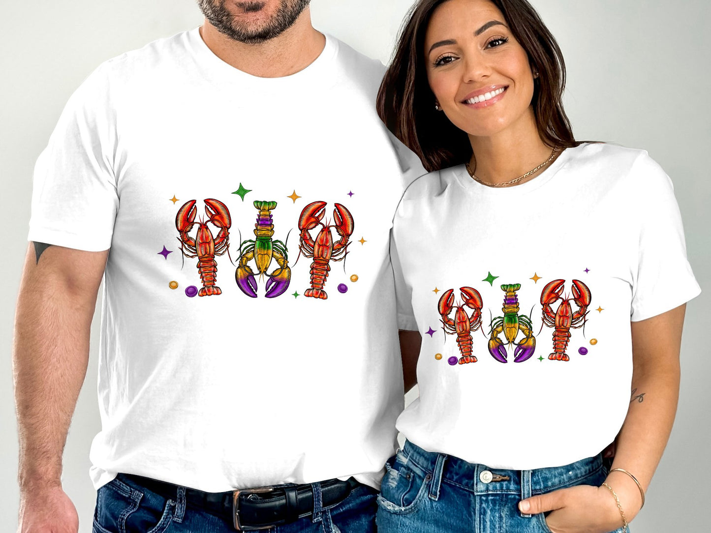 Crawfish Art Mardi Gras T-shirt