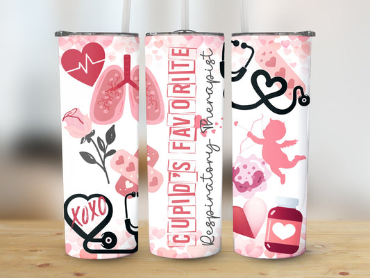 Cupids Favorite Respiratory Therapist (Valentine Tumbler)