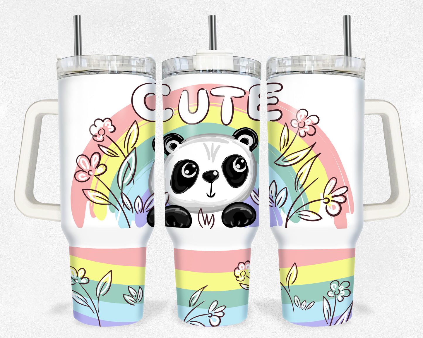 Cute Panda 40 oz tumbler