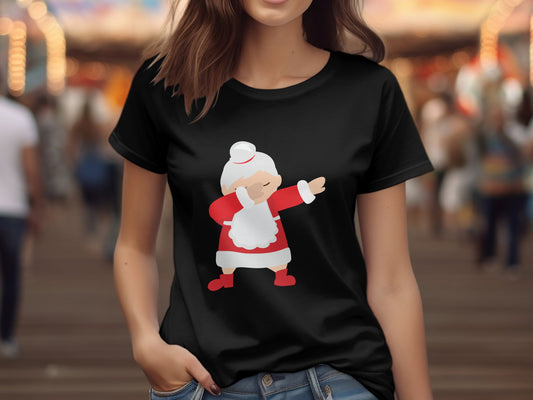 Dabbing Mrs. Claus (Christmas T-shirt)