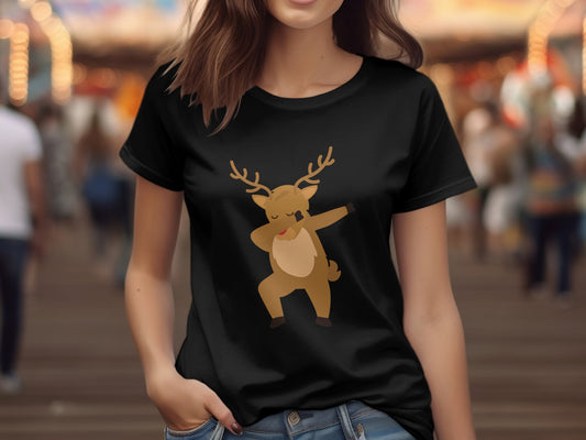 Dabbing Reindeer  (Christmas T-shirt)
