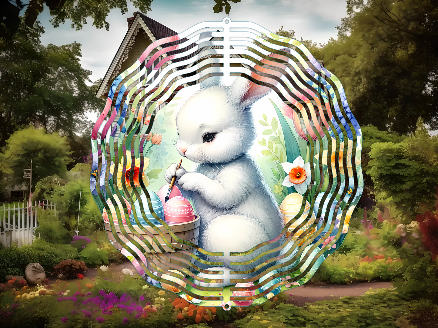 Easter Bunny 1 Wind Spinner