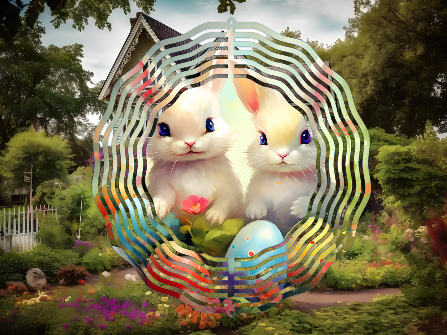 Easter Bunny Wind Spinner