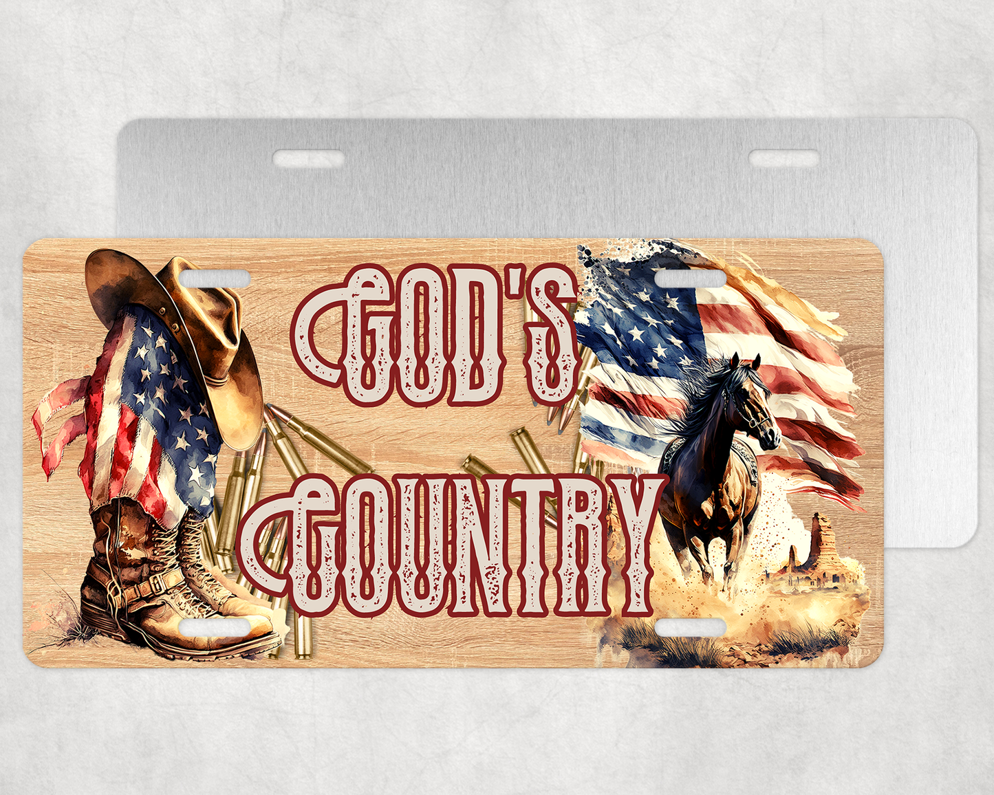 God's Country License Plate